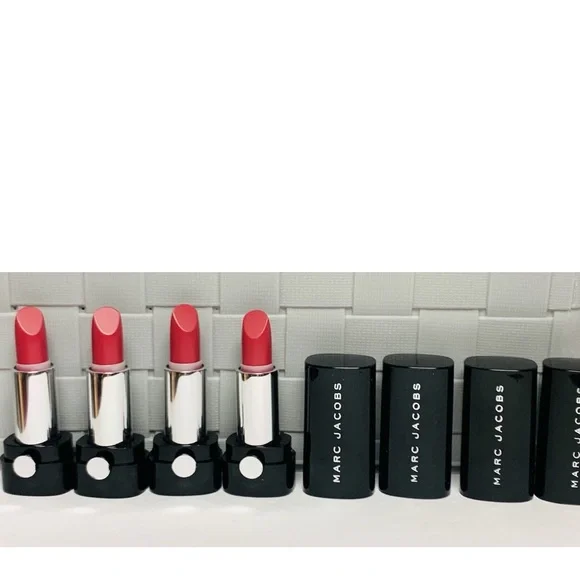 4x Marc Jacobs KISS KISS BANG BANG 216 Lipstick Bundle/Set Mini’s 3.6g